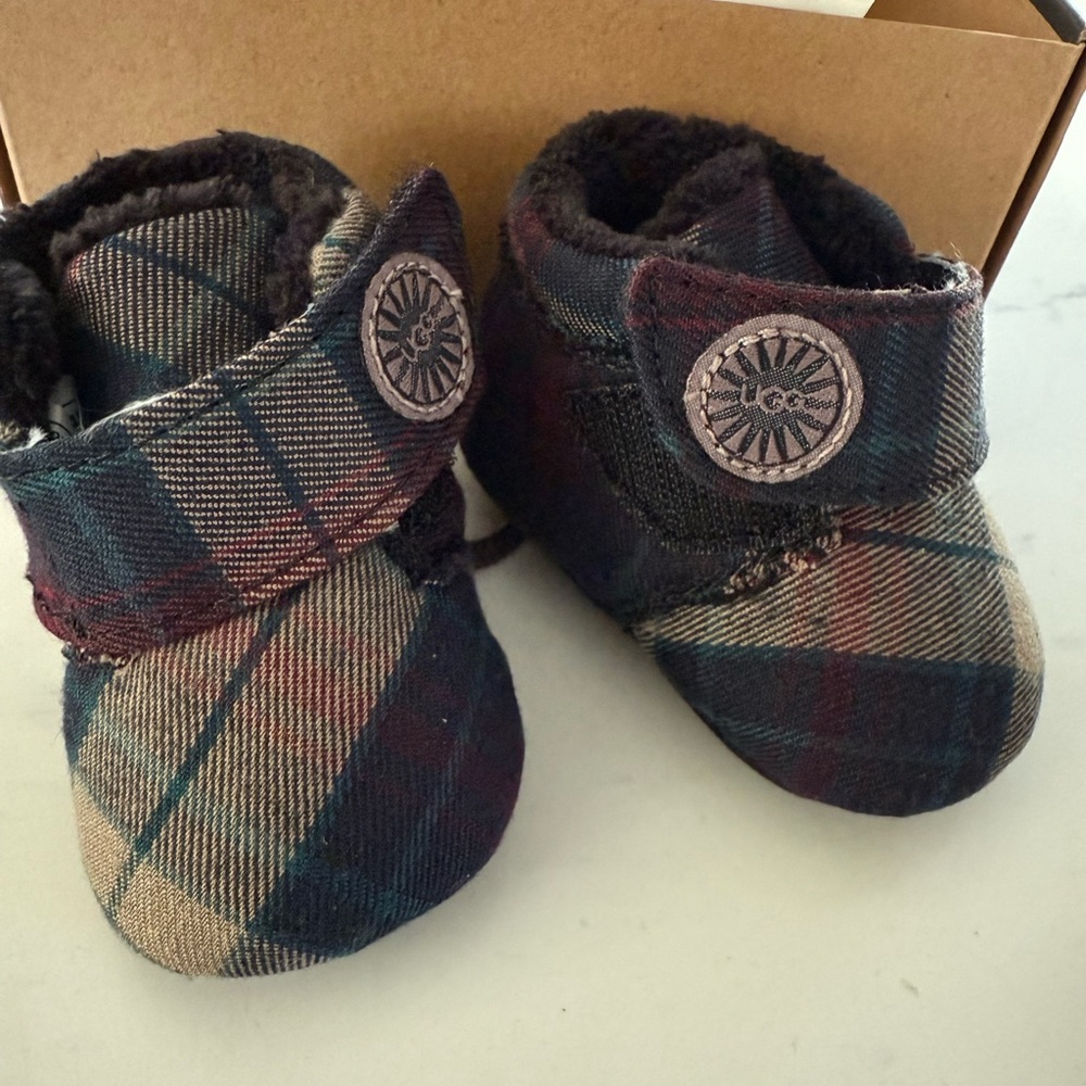 UGG Plaid Kids Shoes - Blue and Brown